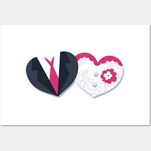 wedding hearts Posters and Art